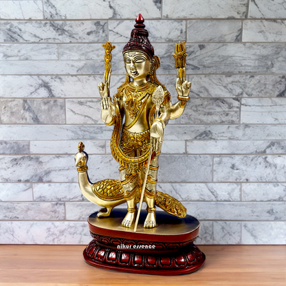 Buy Murugan Kartikeya Brass idol - 16.299 inches Nikuressence