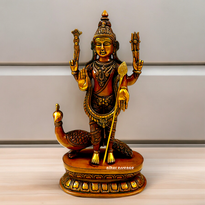 Lord Swamy Murugan Brass Idol - 16.30 inches Nikuressence