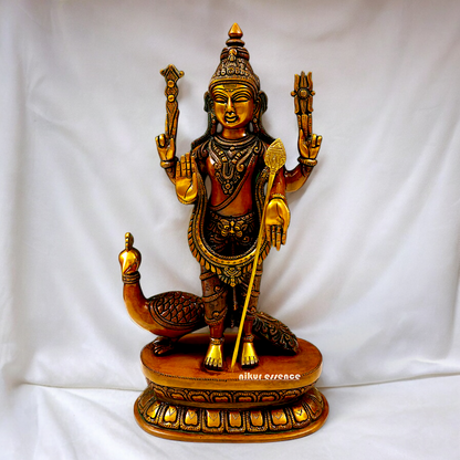 Lord Swamy Murugan Brass Idol - 16.30 inches Nikuressence
