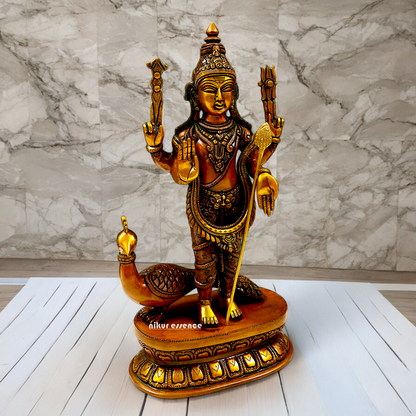 Lord Swamy Murugan Brass Idol - 16.30 inches Nikuressence