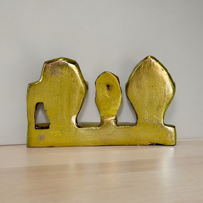 Solid Brass Puri Jagannath Balaram and Subhadra Maa Idol - 5.25 inches Nikuressence