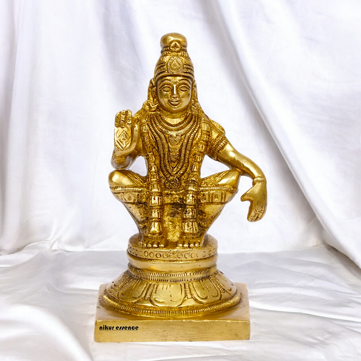 Lord Ayyappan Ayyappa Murugan Swamy Solid Brass idol - 5 inches Nikuressence