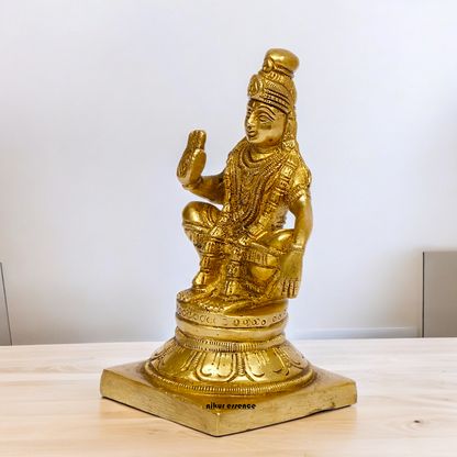 Lord Ayyappan Ayyappa Murugan Swamy Solid Brass idol - 5 inches Nikuressence