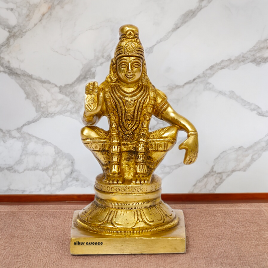 Lord Ayyappan Ayyappa Murugan Swamy Solid Brass idol - 5 inches Nikuressence