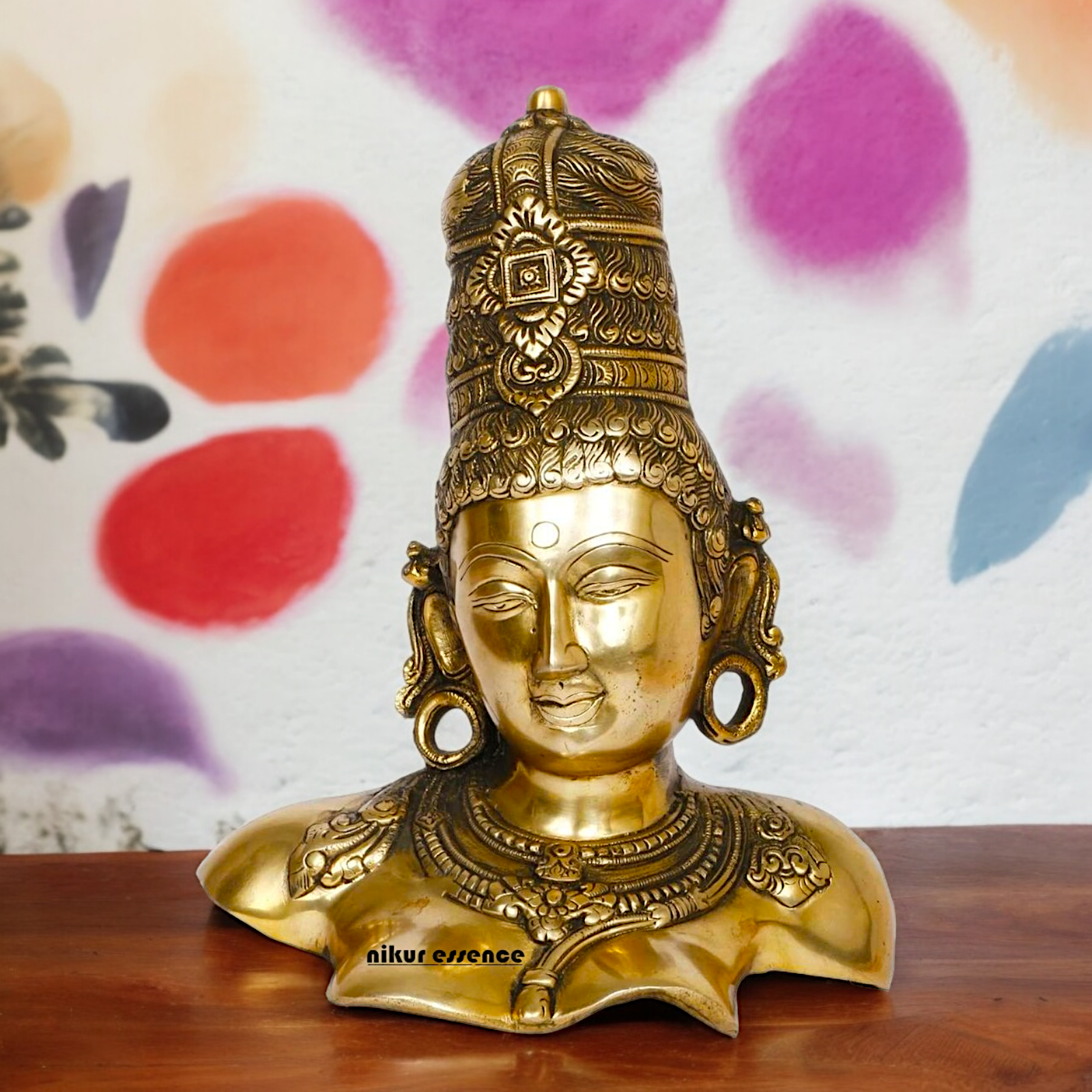 Solid Braas Parvati Gauri idol- 12 Inches Nikuressence