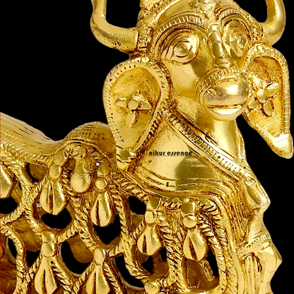 Shop Dhokra Cow Solid Brass Idol - 8 inches Nikuressence