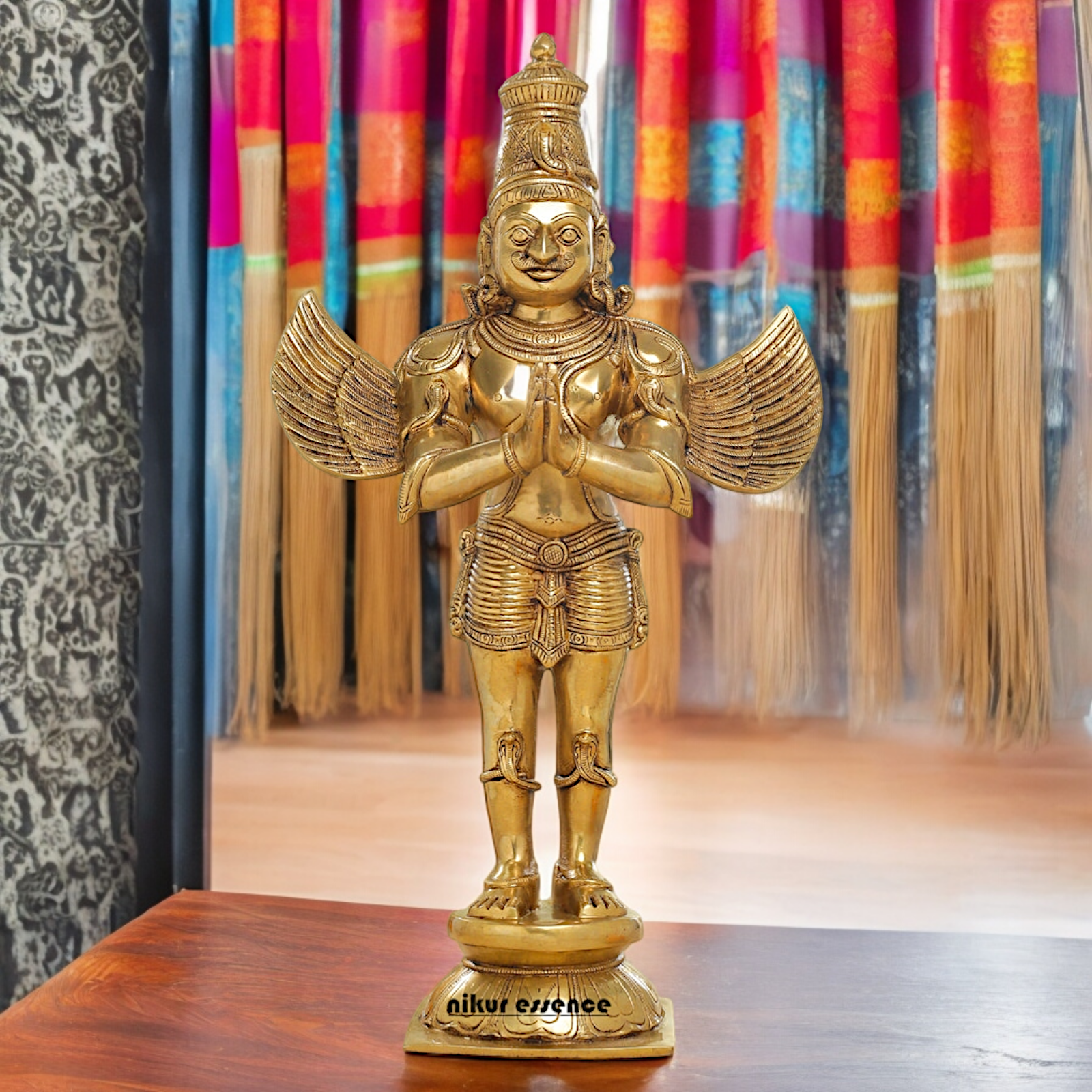 Solid Brass Garuda Standing idol - 22 inches Nikuressence