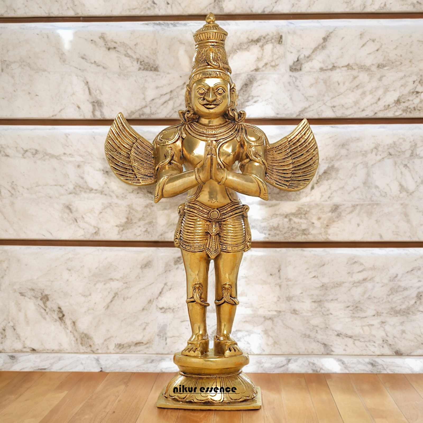 Solid Brass Garuda Standing idol - 22 inches Nikuressence
