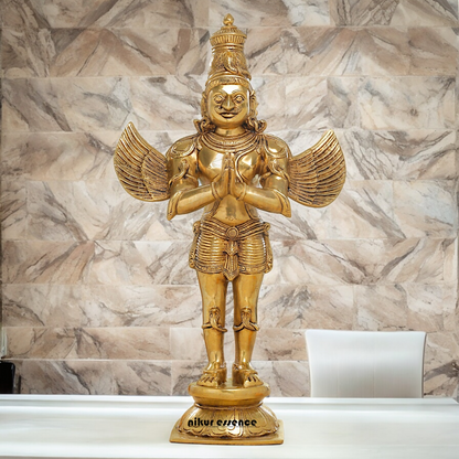 Solid Brass Garuda Standing idol - 22 inches Nikuressence