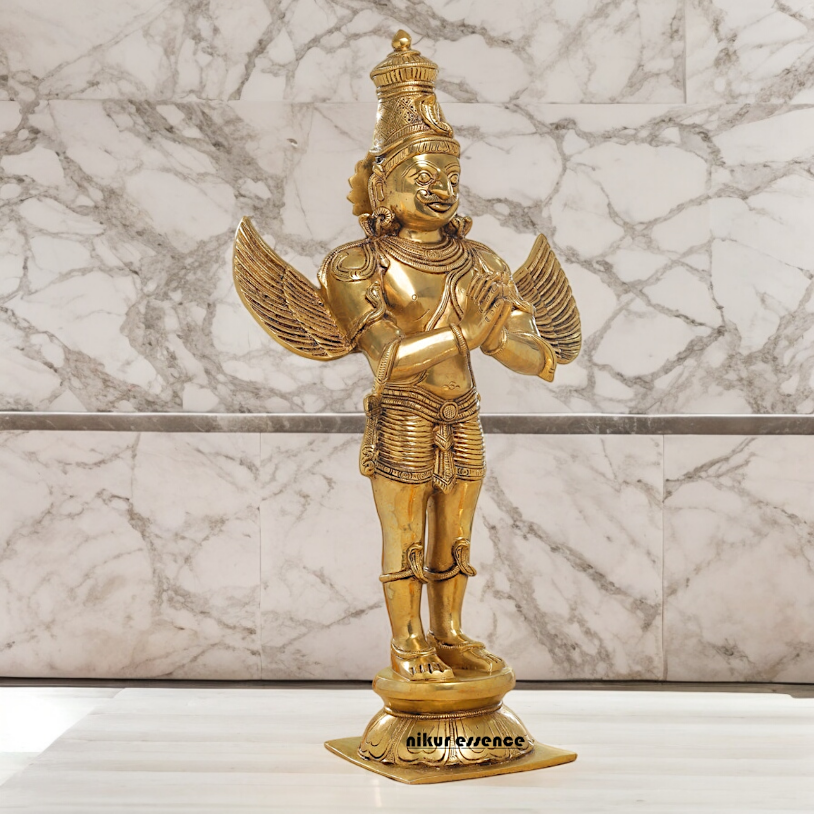 Solid Brass Garuda Standing idol - 22 inches Nikuressence