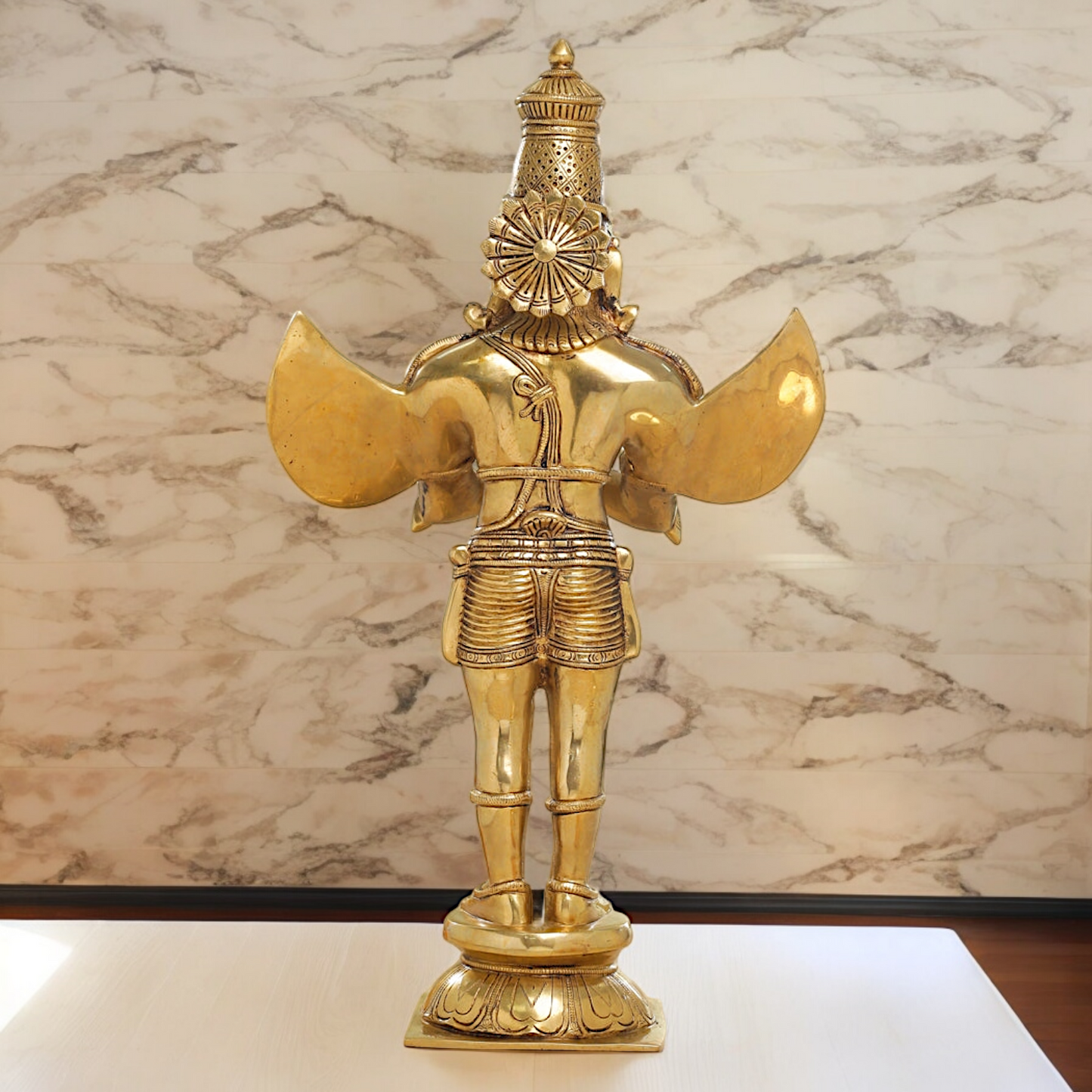 Solid Brass Garuda Standing idol - 22 inches Nikuressence