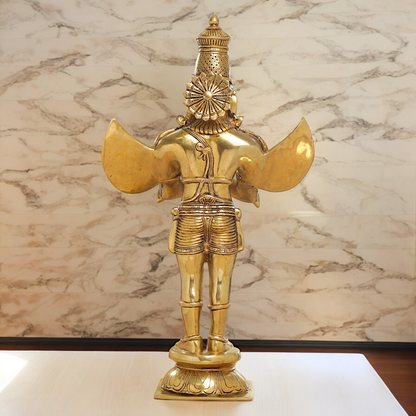 Solid Brass Garuda Standing idol - 22 inches Nikuressence