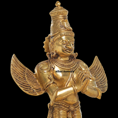 Solid Brass Garuda Standing idol - 22 inches Nikuressence