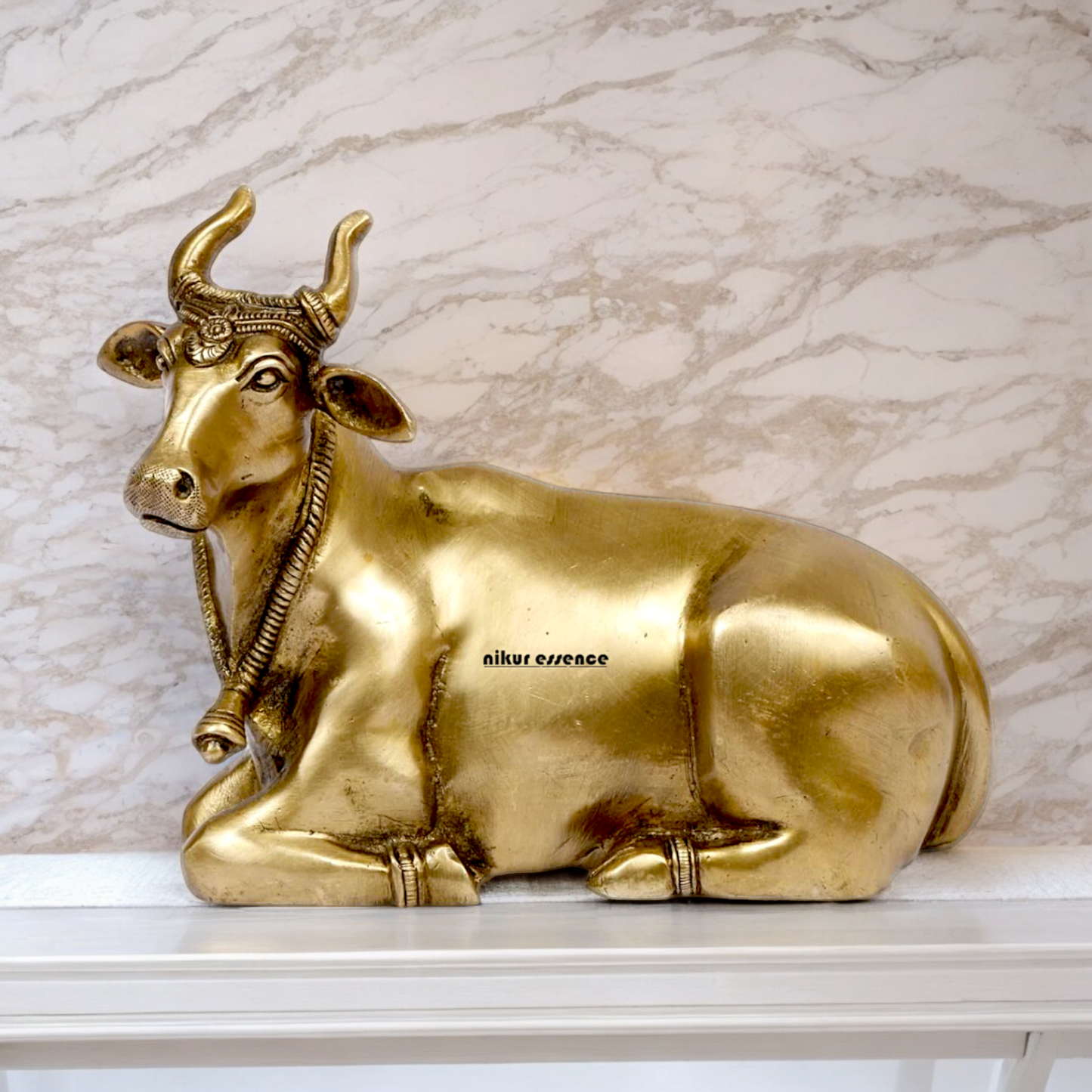 Shop Cow Solid Brass idol - 7.5 Inches Nikuressence