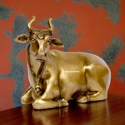 Shop Cow Solid Brass idol - 7.5 Inches Nikuressence