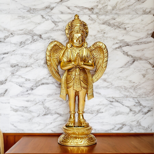 Shop Garuda Standing Solid Brass idol - 8 inches Nikuressence
