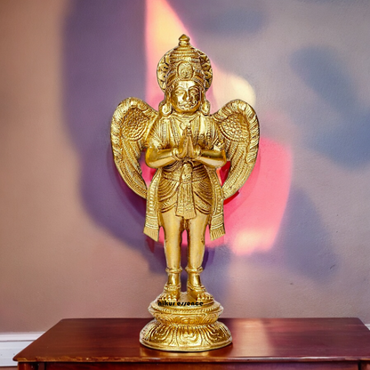 Shop Garuda Standing Solid Brass idol - 8 inches Nikuressence