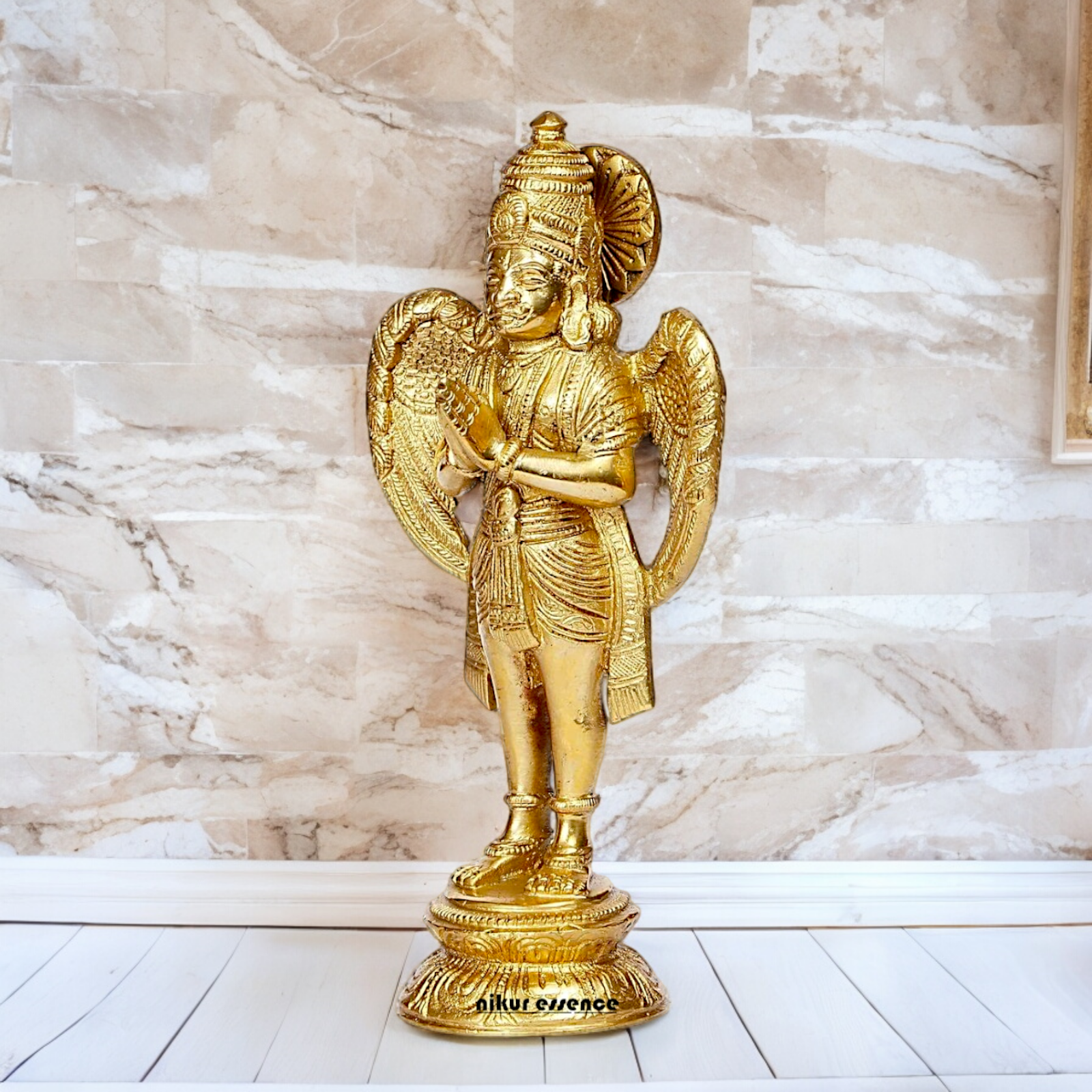 Shop Garuda Standing Solid Brass idol - 8 inches Nikuressence
