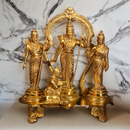 Solid Brass Ram Darbar Singhasan Idol - 7 inches Nikuressence