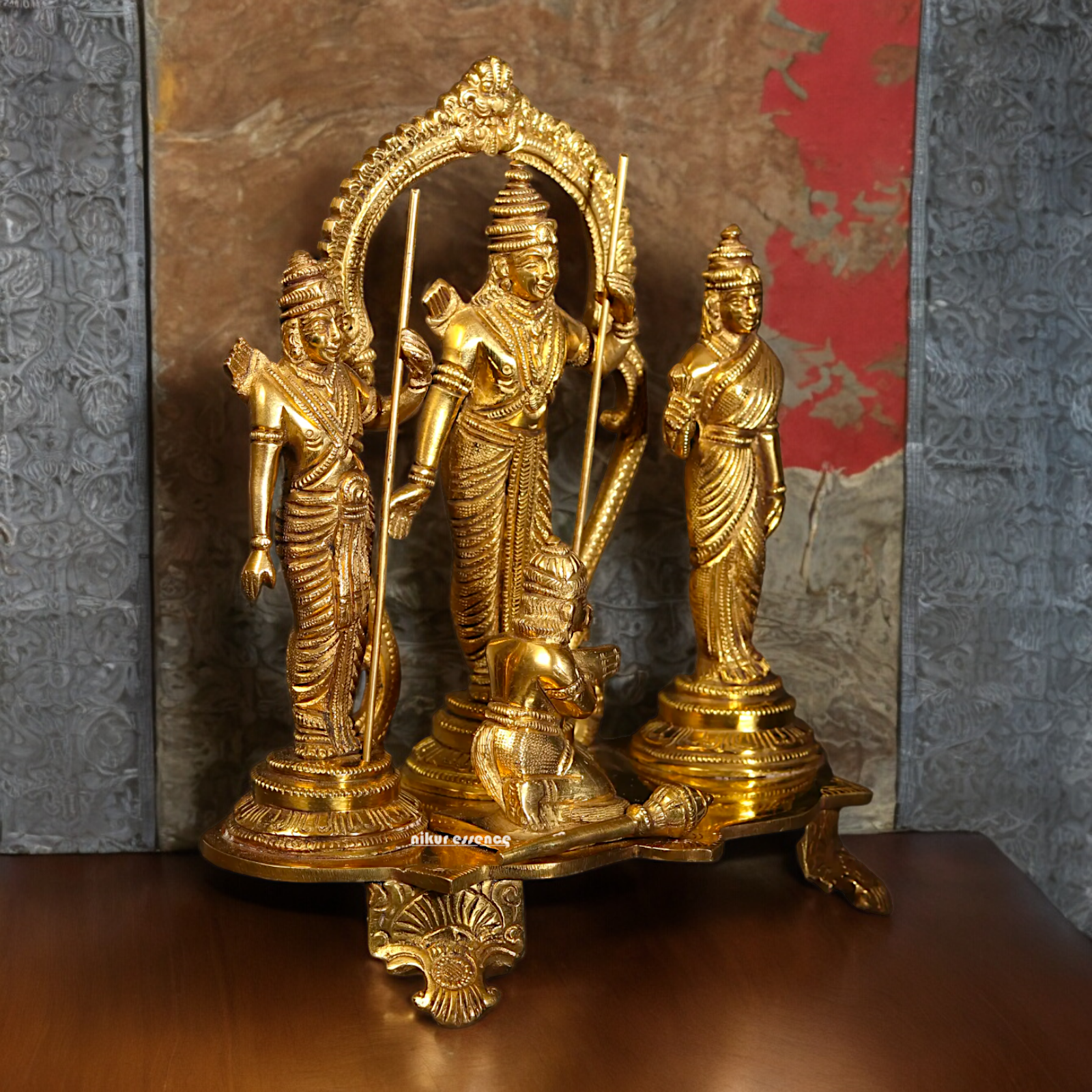 Solid Brass Ram Darbar Singhasan Idol - 7 inches Nikuressence