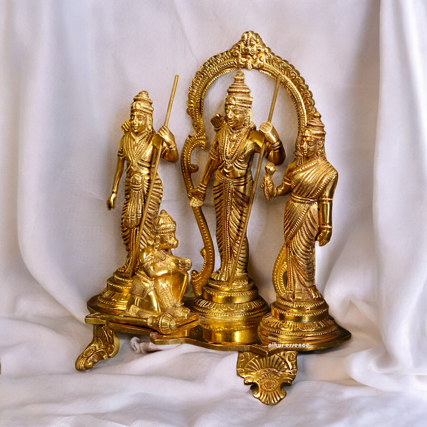Solid Brass Ram Darbar Singhasan Idol - 7 inches Nikuressence