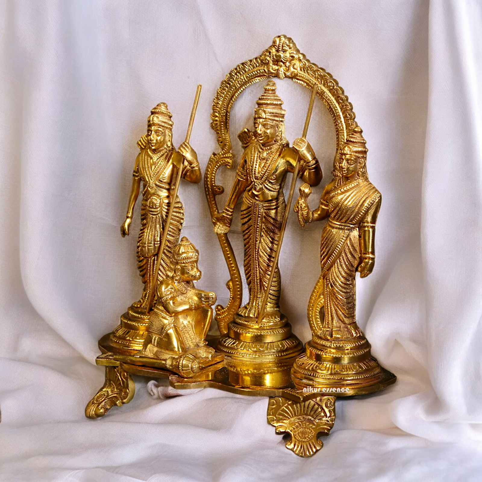 Solid Brass Ram Darbar Singhasan Idol - 7 inches Nikuressence
