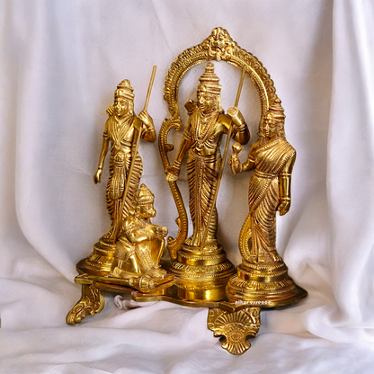 Solid Brass Ram Darbar Singhasan Idol - 7 inches Nikuressence
