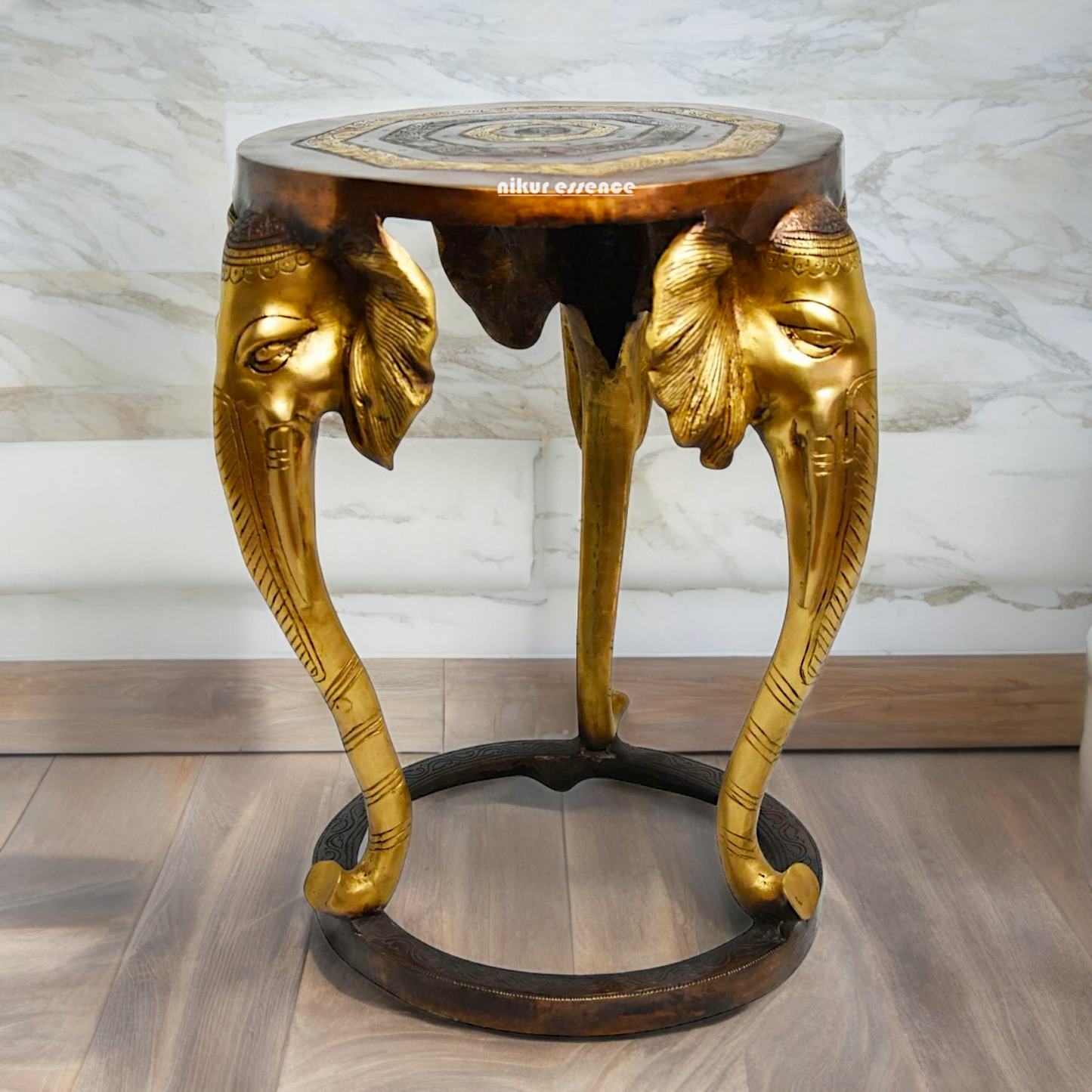 Buy Stool Chowki Brass - 18 inches Nikuressence