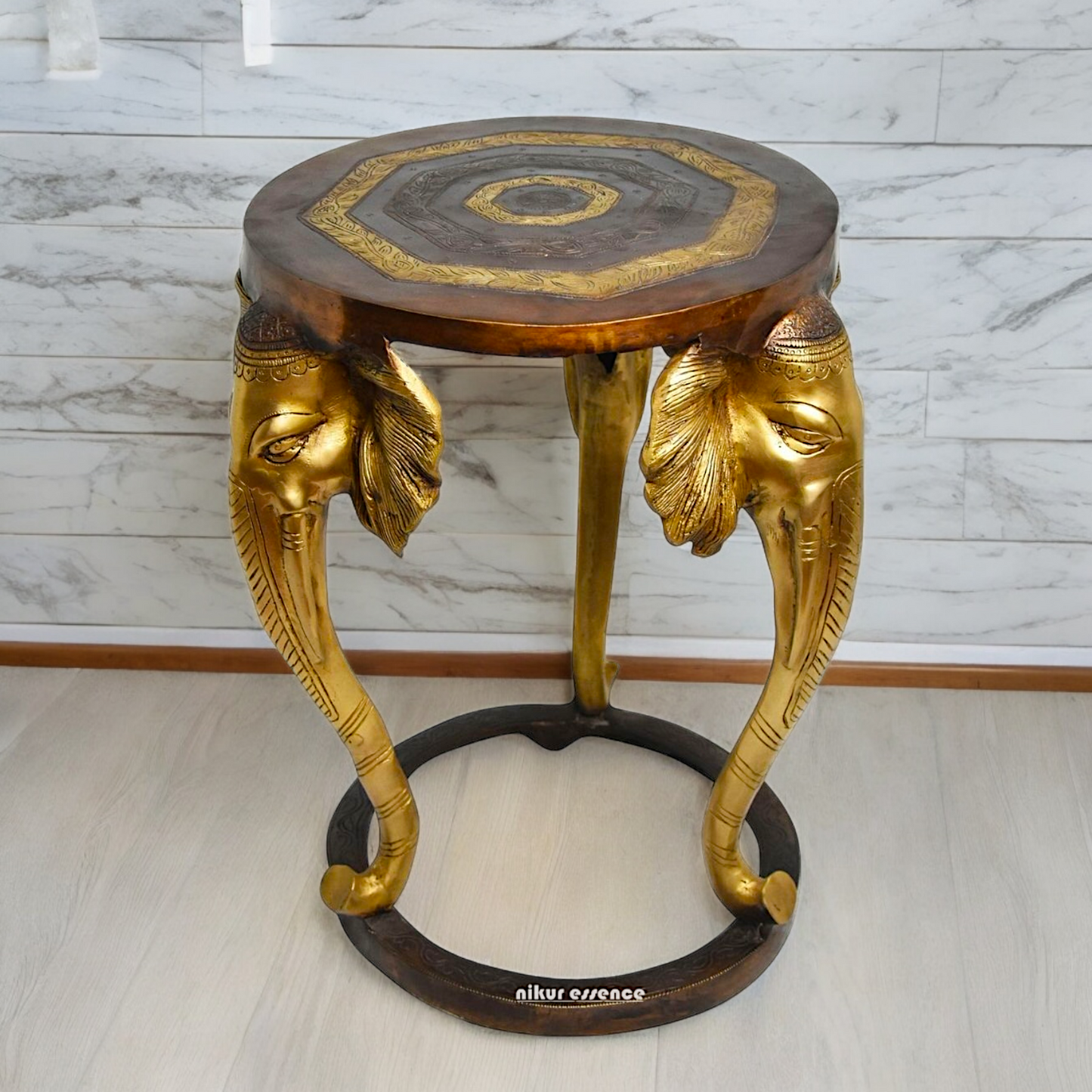 Buy Stool Chowki Brass - 18 inches Nikuressence