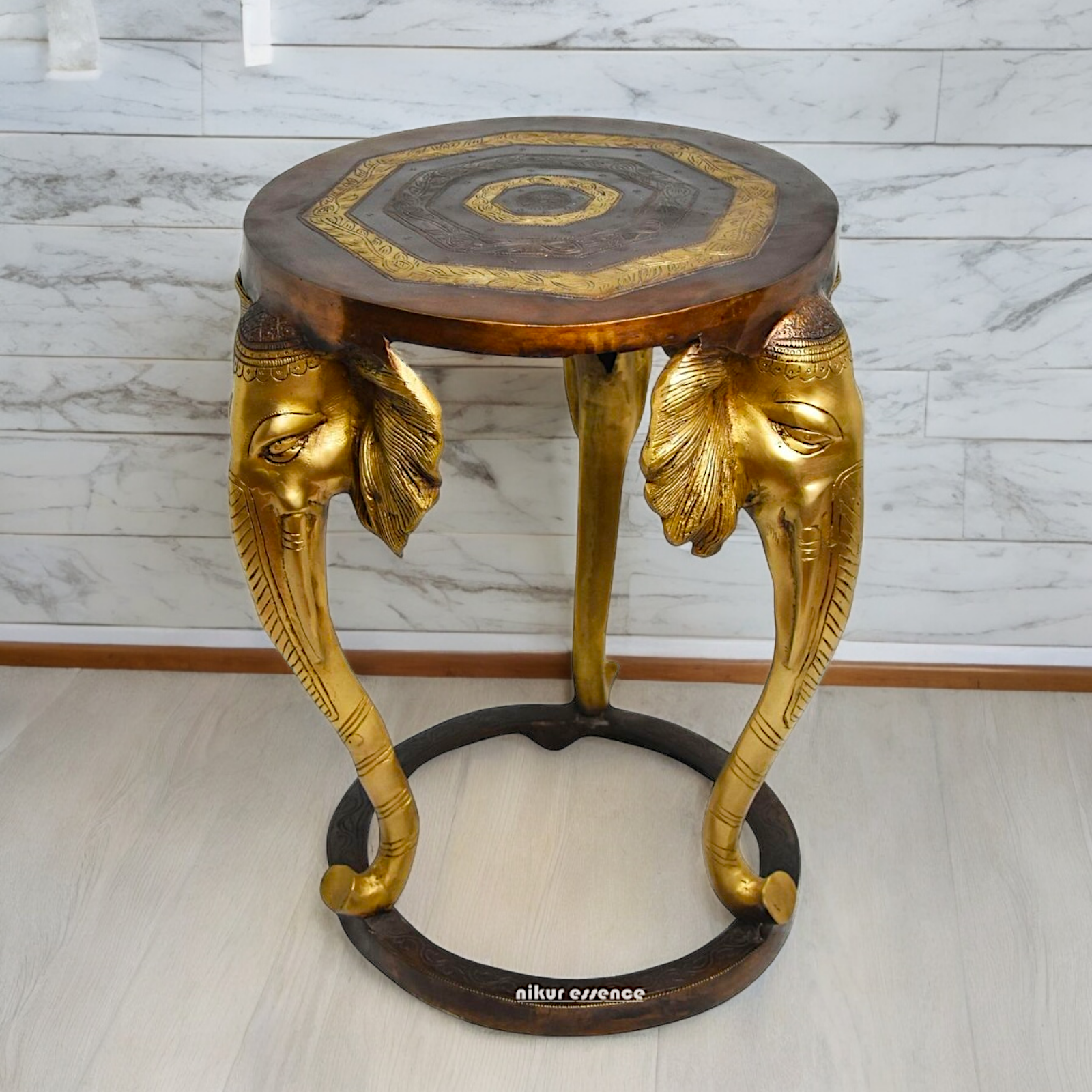 Buy Stool Chowki Brass - 18 inches Nikuressence