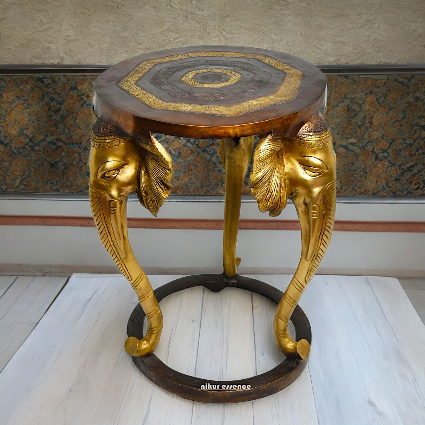Buy Stool Chowki Brass - 18 inches Nikuressence