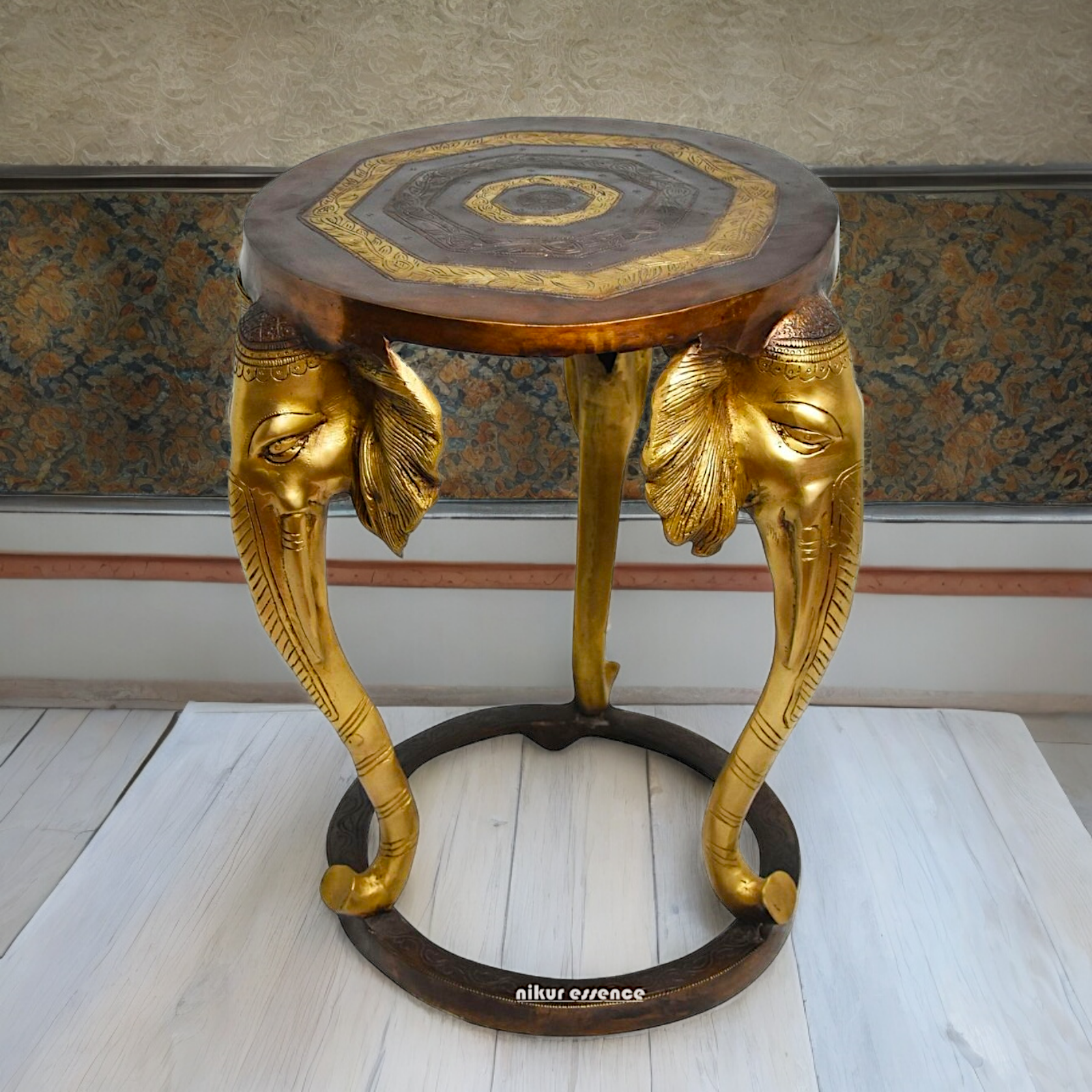 Buy Stool Chowki Brass - 18 inches Nikuressence