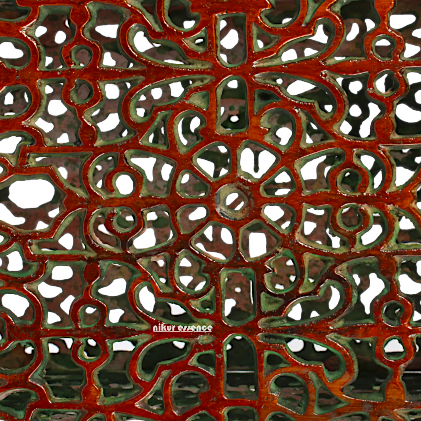 Big Chowki Table Stool with Bells Ghungroo Brass - 20 inches Nikuressence