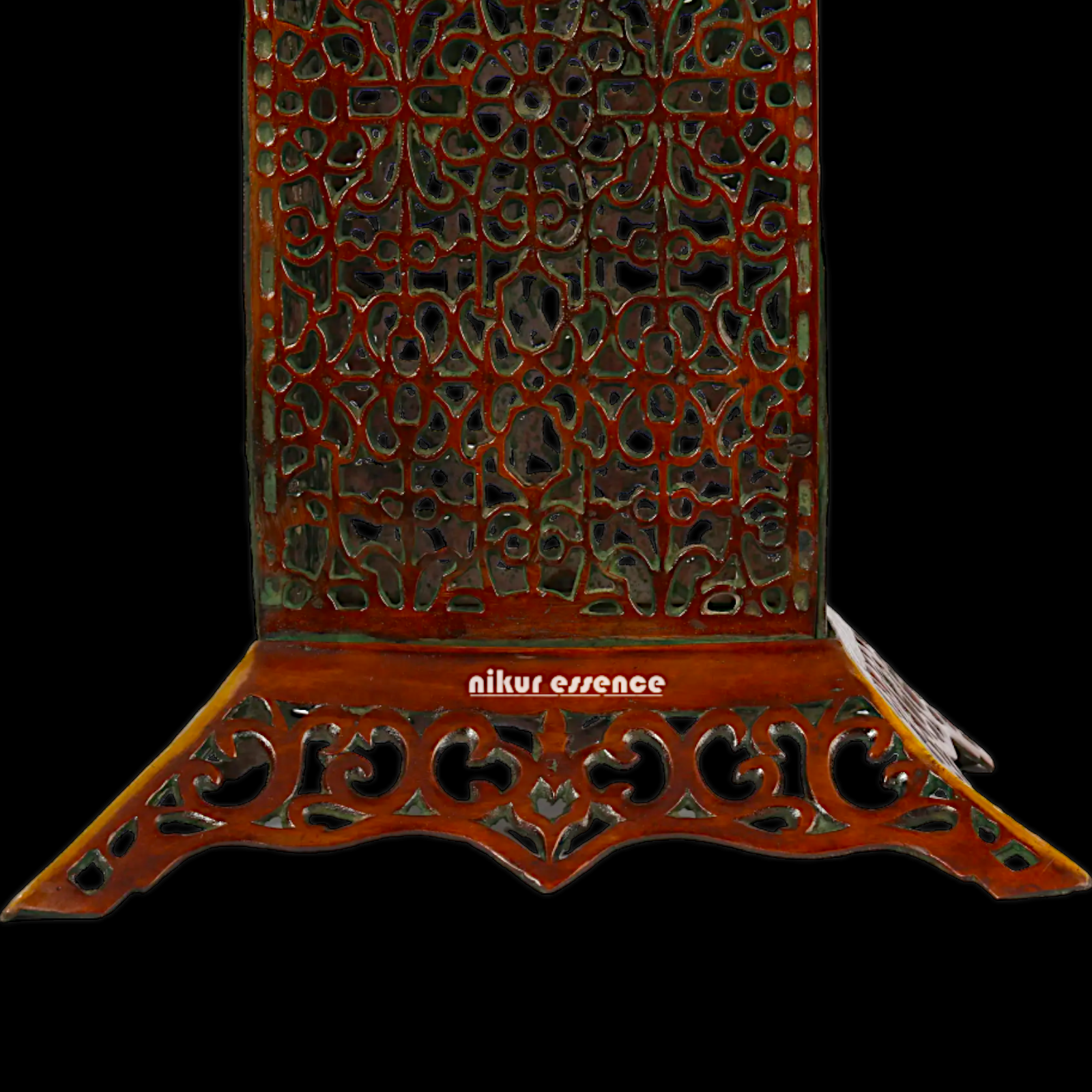 Big Chowki Table Stool with Bells Ghungroo Brass - 20 inches Nikuressence