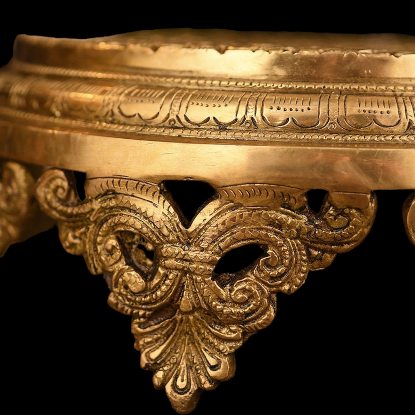 Buy Pooja Chowki Solid Brass - 10 inch Nikuressence