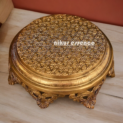 Buy Pooja Chowki Solid Brass - 10 inch Nikuressence