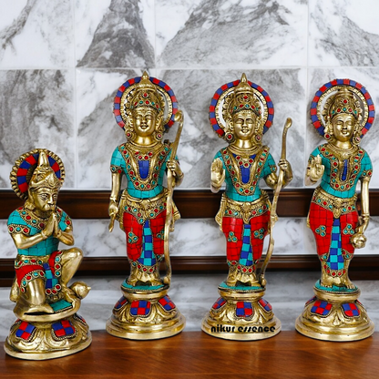 Buy Ram Darbar Idol Brass with Stone Work - 12.5 inches Nikuressence