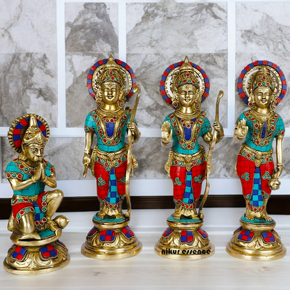 Buy Ram Darbar Idol Brass with Stone Work - 12.5 inches Nikuressence