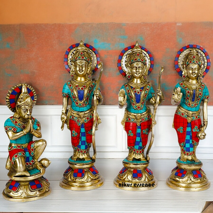 Buy Ram Darbar Idol Brass with Stone Work - 12.5 inches Nikuressence