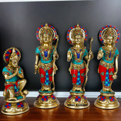 Buy Ram Darbar Idol Brass with Stone Work - 12.5 inches Nikuressence