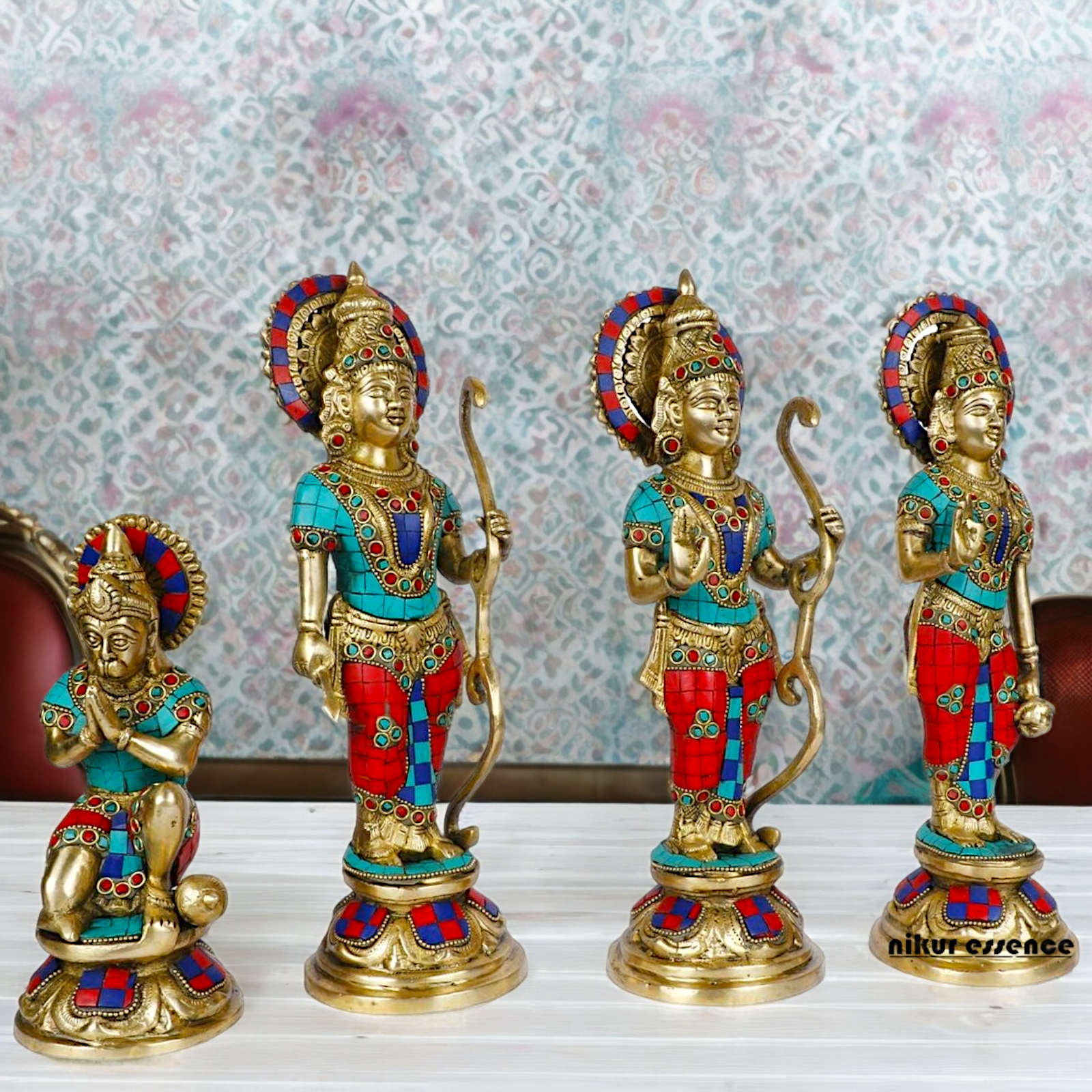 Buy Ram Darbar Idol Brass with Stone Work - 12.5 inches Nikuressence