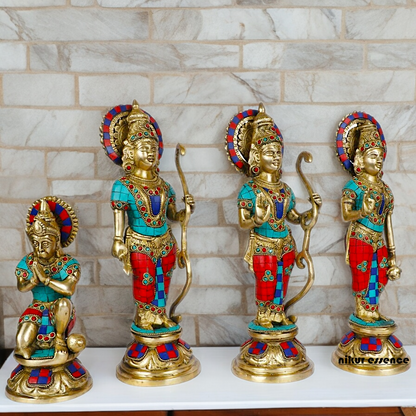 Buy Ram Darbar Idol Brass with Stone Work - 12.5 inches Nikuressence