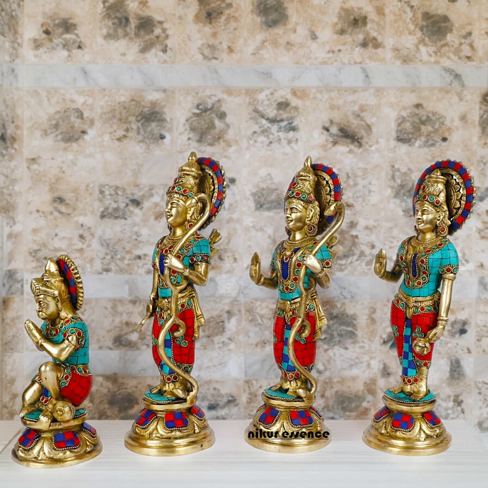Buy Ram Darbar Idol Brass with Stone Work - 12.5 inches Nikuressence