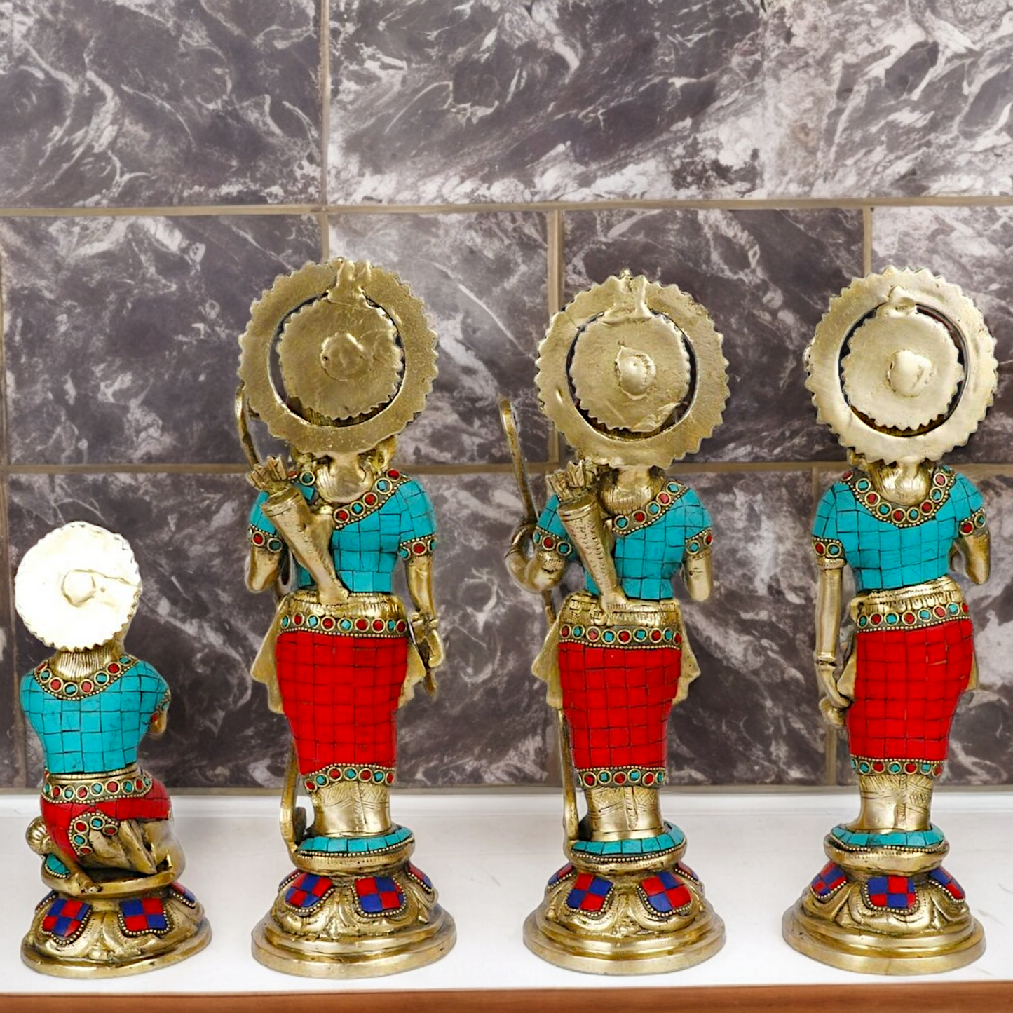 Buy Ram Darbar Idol Brass with Stone Work - 12.5 inches Nikuressence