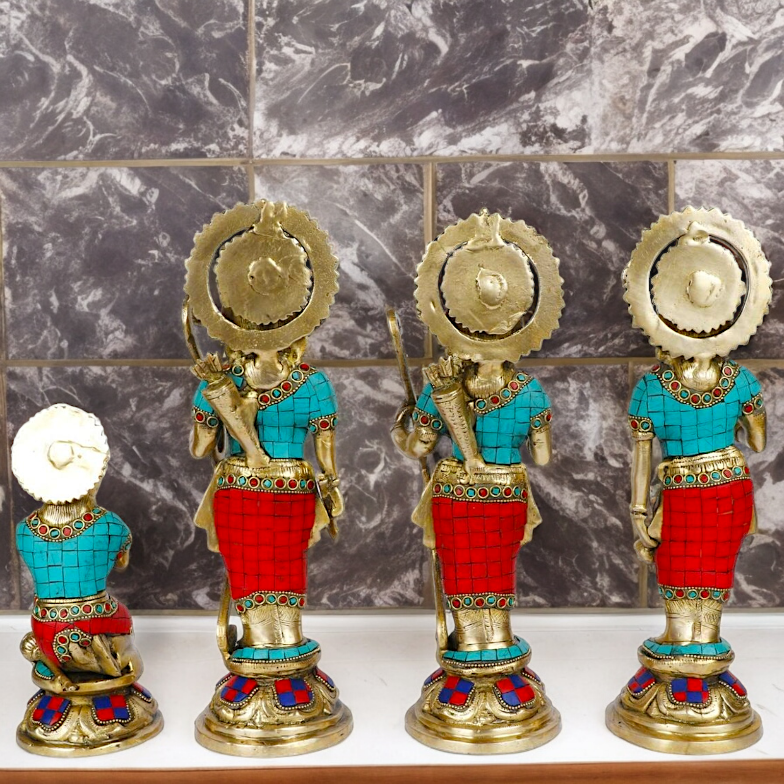 Buy Ram Darbar Idol Brass with Stone Work - 12.5 inches Nikuressence