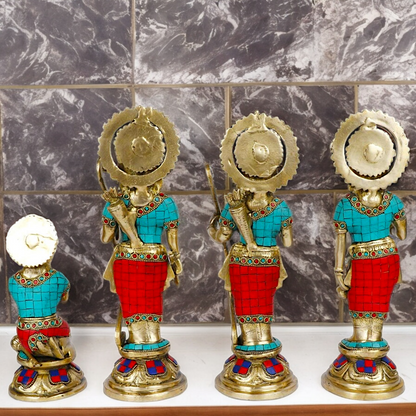 Buy Ram Darbar Idol Brass with Stone Work - 12.5 inches Nikuressence