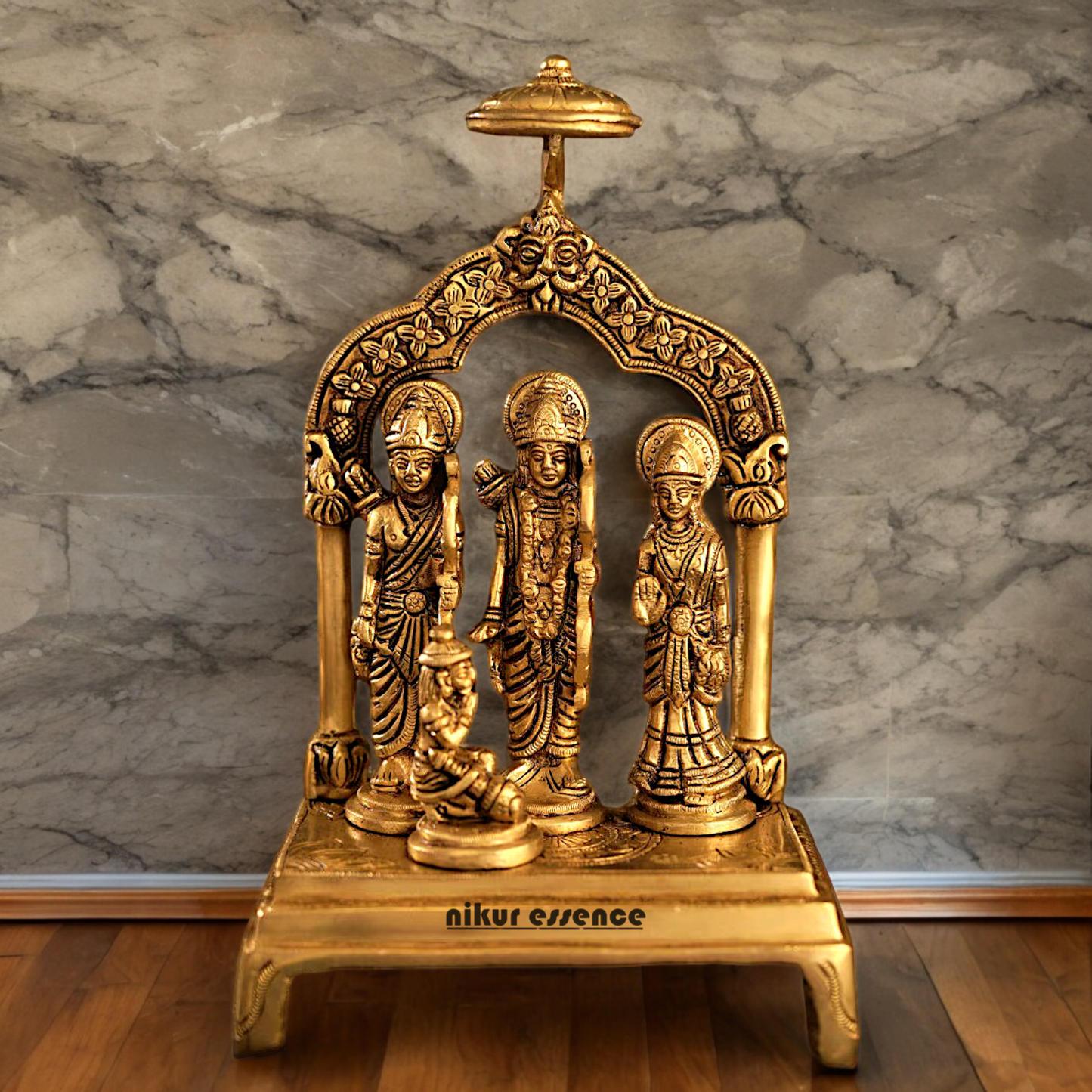 Solid Brass Ram Darbar Statue - 9.5 inch Nikuressence