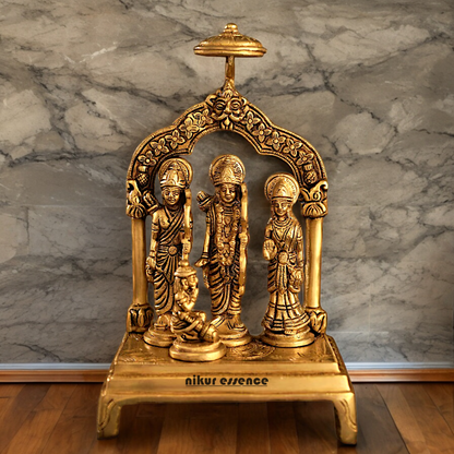 Solid Brass Ram Darbar Statue - 9.5 inch Nikuressence