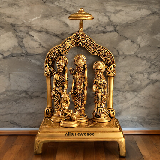 Solid Brass Ram Darbar Statue - 9.5 inch Nikuressence