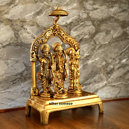 Solid Brass Ram Darbar Statue - 9.5 inch Nikuressence